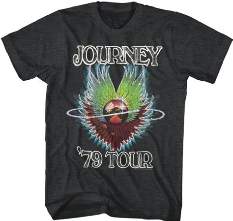 Journey Concert T-shirt - 1979 Tour. Men's Gray Vintage Shirt | T shirt, Rock t shirts