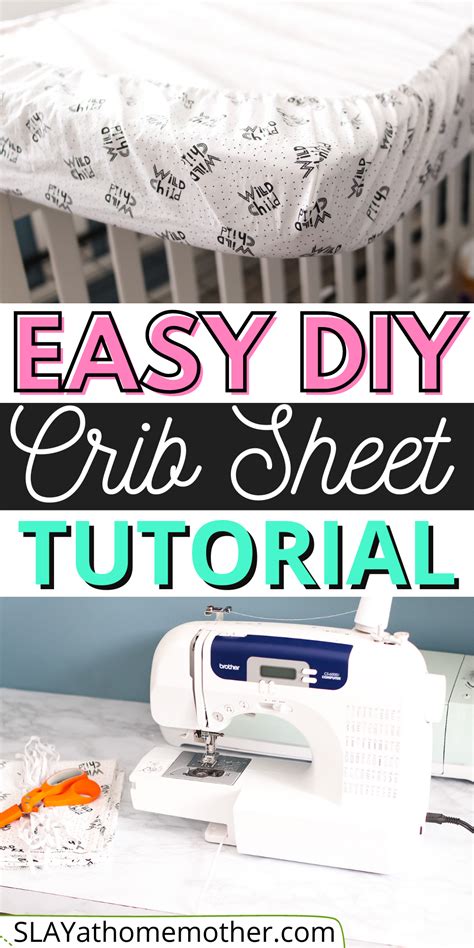 Easy DIY Crib Sheet Tutorial - SLAYathomemother.com | Diy crib, Crib sheets diy, Sheets diy