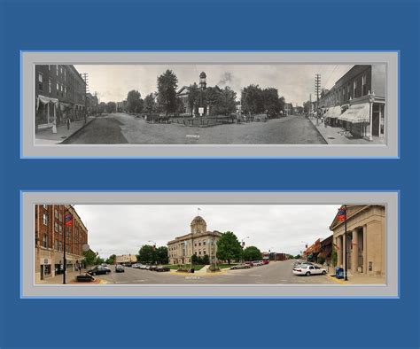 Historic Newton Iowa Panoramic Reproduction Photograph by Ken DePue - Fine Art America