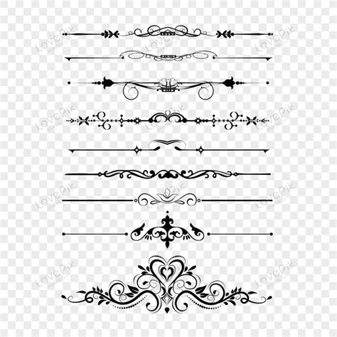 Black Decorative Pattern Border Line, Creative, Decorative Borders, Black Line Borders PNG Free ...