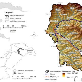 Location map of Muzaffarabad district, Azad Jammu and Kashmir, Pakistan ...