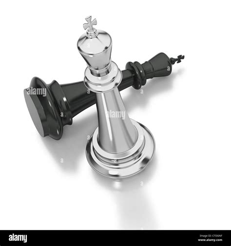 Check mate chess pieces with white over black king Stock Photo - Alamy