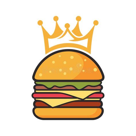 Burger King Vector Logo Design. Stock Vector - Illustration of american, food: 185495611