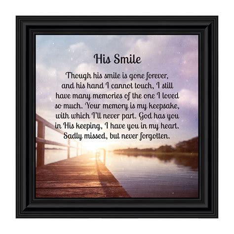 Sympathy Gifts for Loss of Husband, Memorial Gift, His Smile In Memory of Loved One, Picture ...