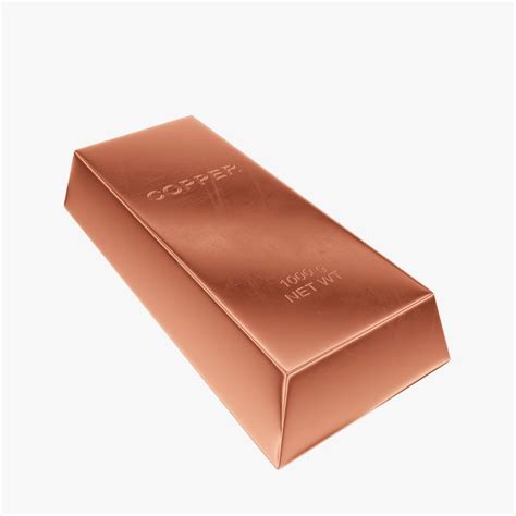 Ingot copper | 3D model | Ingot, Copper, Copper bar