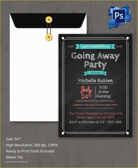 Free Printable Invitation Templates Going Away Party Of Farewell Party ...