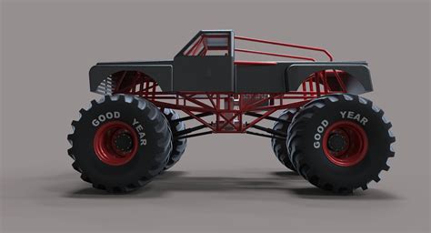 Monster truck 3D Model .ige .igs .iges - CGTrader.com