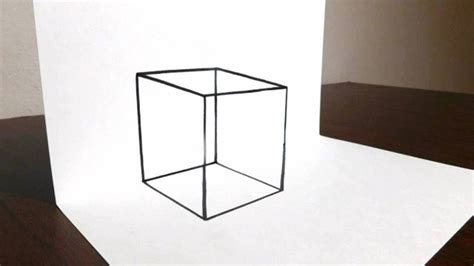 How to Draw a Transparent 3D Cube - Easy Trick Art - YouTube
