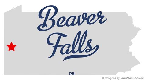 Map of Beaver Falls, PA, Pennsylvania