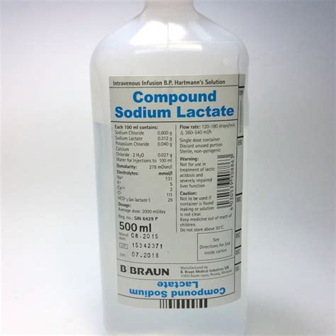 Braun Compound Sodium Lactate Intravenous