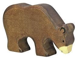 Image result for holztiger ark | Wooden animals, Brown bear, Natural toys