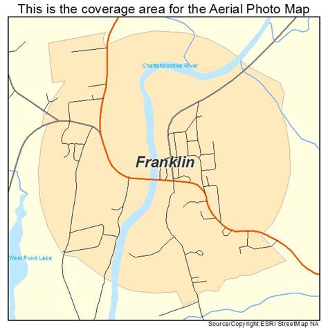 Aerial Photography Map of Franklin, GA Georgia