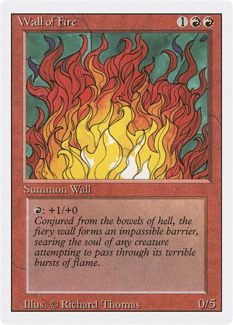 Wall of Fire · Revised Edition (3ED) #183 · Scryfall Magic The Gathering Search