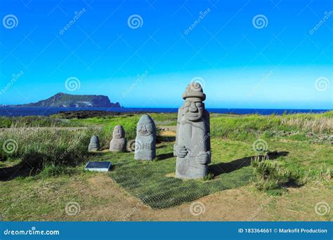 Stone Statues As a Symbol of the Island of Jeju Stock Image - Image of ...