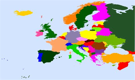 Kostenlose Vektorgrafik: Europa, Geographie, Karte, Gefärbt ...