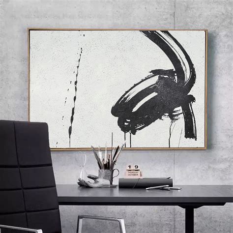 Black large abstract paintings on canvas, best abstract art paintings – LargeArtCanvas