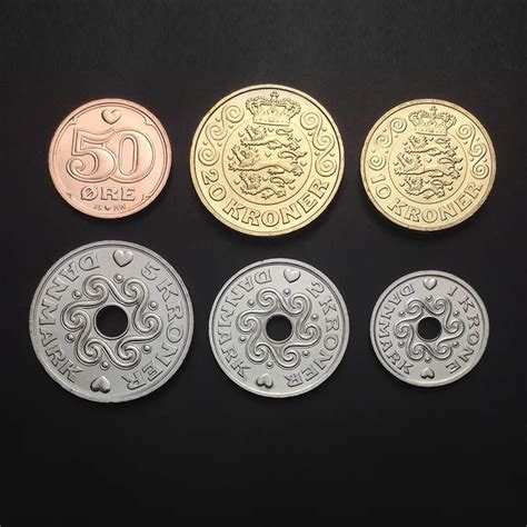 Set 6Pcs Denmark Coins Set Old 2016 Edition, EU European 100% Real and Original Coin for ...