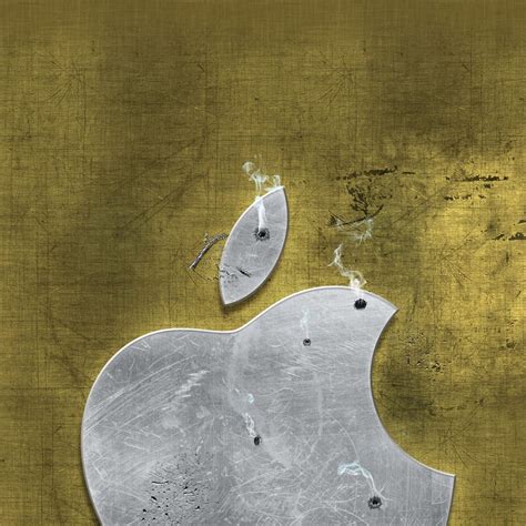 apple logo bullets 4k iPad Wallpapers Free Download