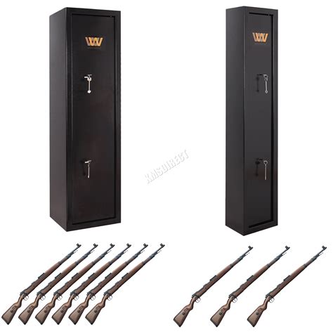 WestWood 3 Or 6 Gun Cabinet Security Lockable Safe Storage Rifle Firearm Steel | eBay