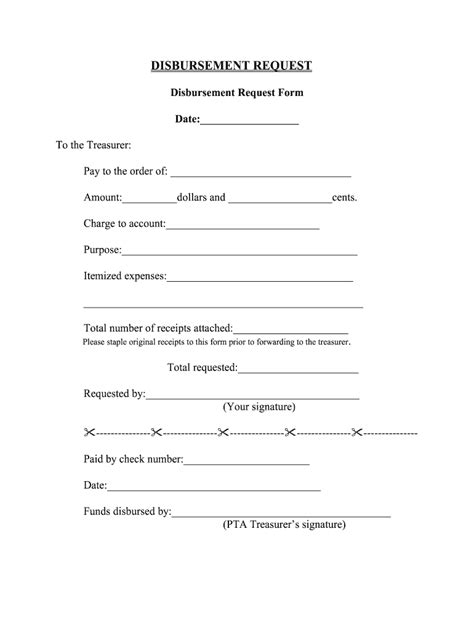 Disbursement Request Form - Fill Online, Printable, Fillable, Blank | pdfFiller