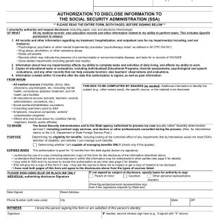 Form SSA-827. Authorization to Disclose Information to the Social Security Administration ...