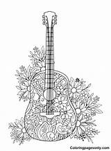 Guitar Coloring Pages Printable For Free Download sketch template