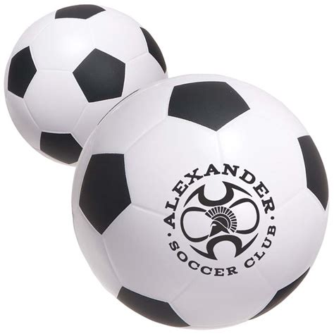 4" Stress Mini Soccer Balls (Large) - Custom printed 4 inch Mini Soccer Ball Stress Relievers ...