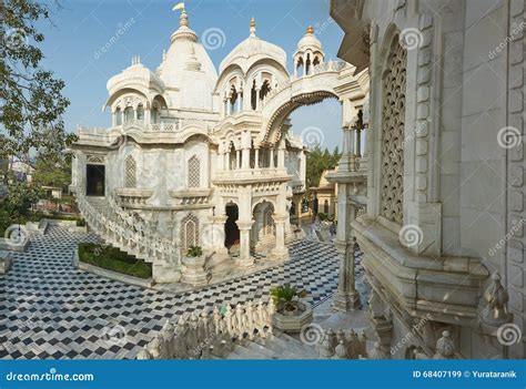 ISKCON Krishna Balaram Temple.Vrindavan, Uttar-Pradesh, India. Stock ...