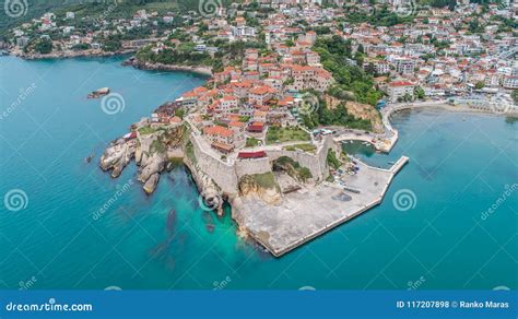 Aerial View of the Old Town Ulcinj Stock Photo - Image of sunny, montenegro: 117207898