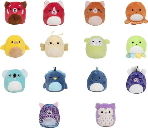 Amazon.com: Squishville Mini-Squishmallows Brilliant Besties Multipack - Includes 14 Rainbow ...