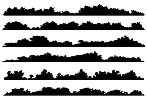 Black Ground Bushes Vector Elements Design: Over 70 Royalty-Free Licensable Stock Vectors ...