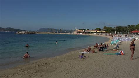 toulon france -sept 2014 public beach Stock Footage Video (100% Royalty ...