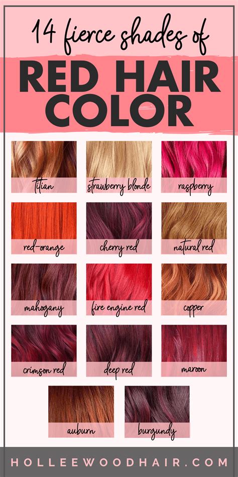 14 Different Shades Of Red Hair Color (+The Difference Between Them All ...