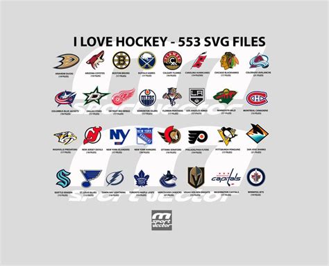 All NHL Teams SVG Bundle (553 SVG Files) Hockey SVG NHL Clipart ...