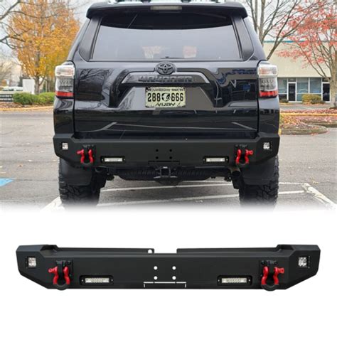 Vijay For 2010-2023 Toyota 4Runner Steel Rear Bumper With LED Lights ...