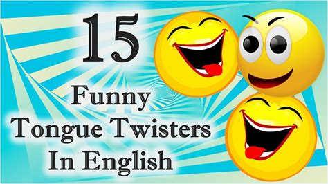 15 Funny Tongue Twisters in English | Minute to win it Challenge for friends | Zoom Game - YouTube