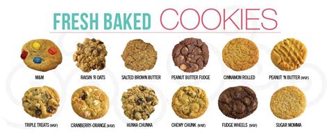 All our current cookie flavors .. with some surprises every day. | Cookie flavors, Fresh baked ...