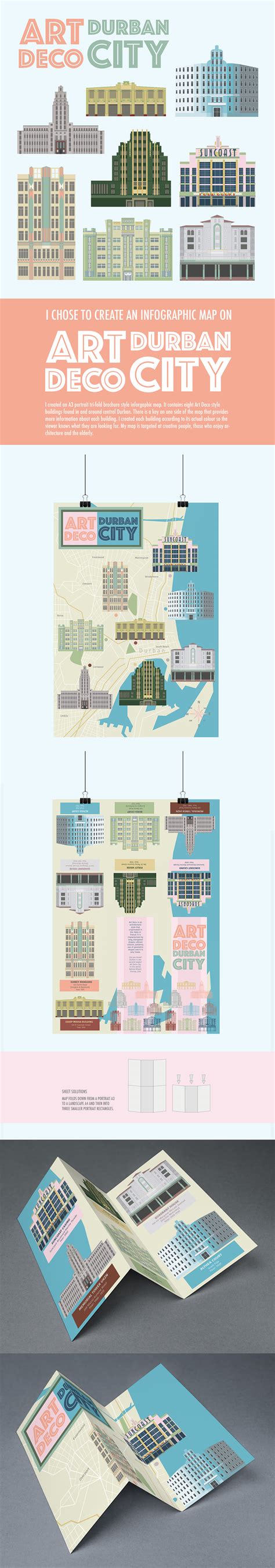 Infographic map of Durban on Behance