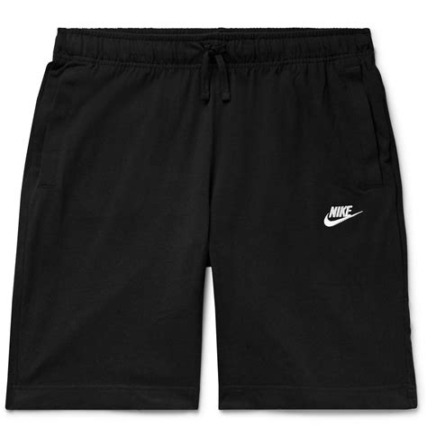 Nike Sportswear Club Cotton-jersey Drawstring Shorts in Black for Men - Lyst