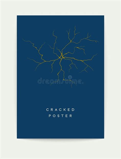 Minimal Geometric Background. Abstract Contemporary Poster with Cracked Pattern, Modern Art ...