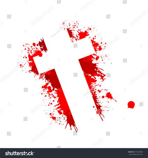 Bloody Cross Stock Vector 131505083 - Shutterstock