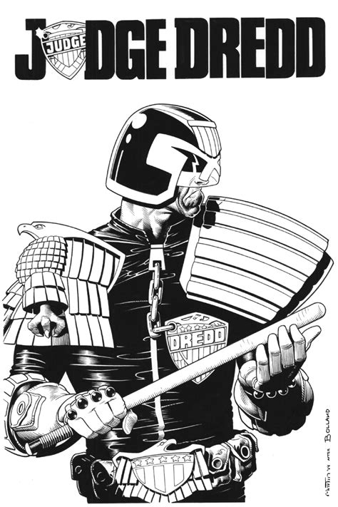 Art from Judge Dredd to help with the designs and attitudes of the characters and locations ...