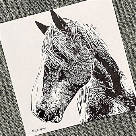 Horse head print. Square cards with envelopes. Available now. This is Jax. Big boy. Calm and ...