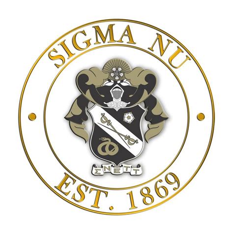 Sigma Nu Circle Crest Decal SALE $6.99. - Greek Gear®