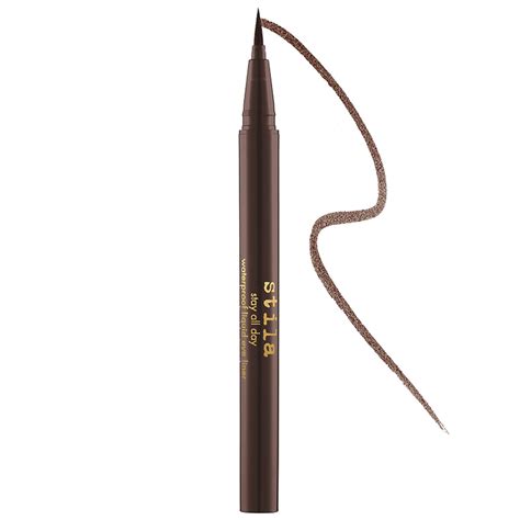 Stila Dark Brown Stay All Day Waterproof Liquid Eyeliner Review & Swatches