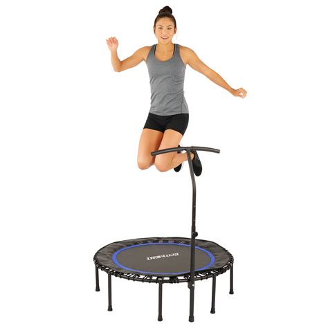 EFITMENT 45-in Fitness Trampoline Rebounder for Exercise with Handleba – ZooVaa