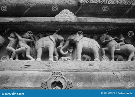 Arts and Architecture in Khajuraho, India Stock Photo - Image of ...