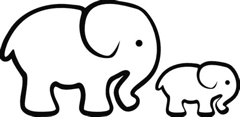 Cartoon Elephant Outline - ClipArt Best