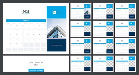 Premium Vector | Desk calendar design template