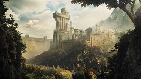 Ruins of a castle graphic wallpaper HD wallpaper | Wallpaper Flare